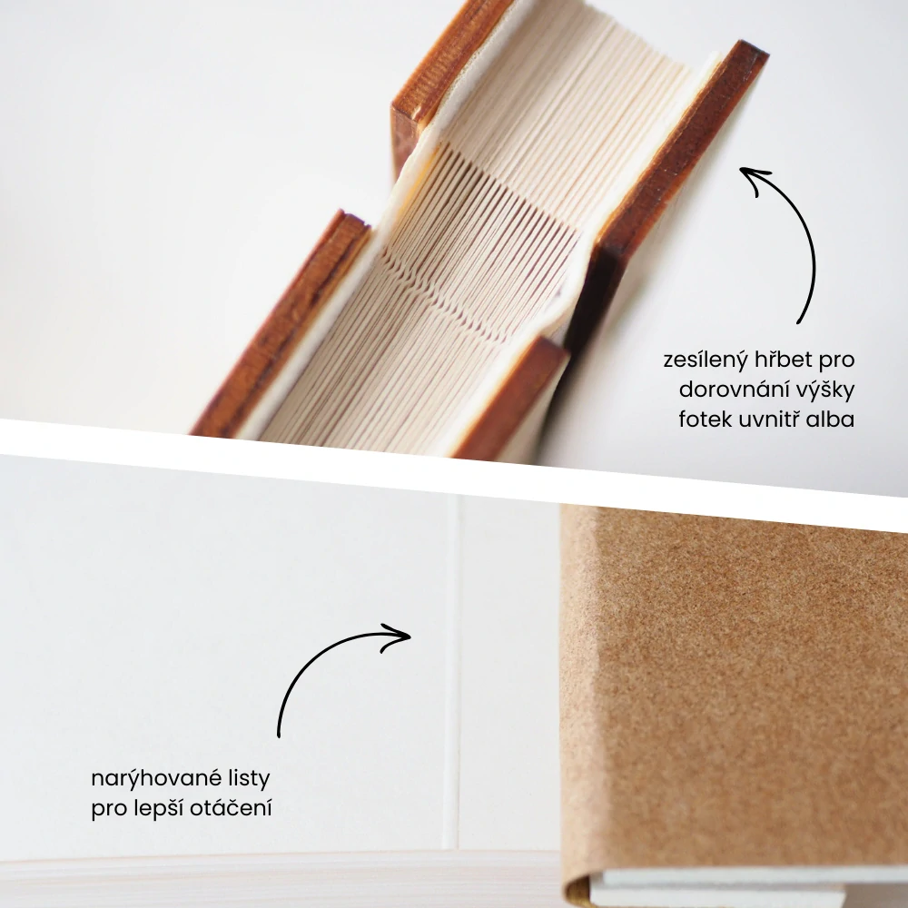 Dřevěné fotoalbum - stříbrné 3D jméno