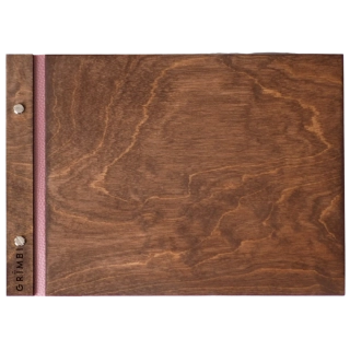 Dřevěné fotoalbum - tmavě hnědá bříza