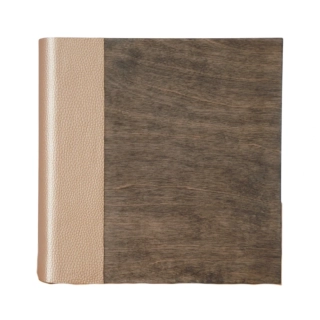 Dřevěné fotoalbum s šitou vazbou – antracit