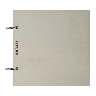 Dřevěné album s rozpojovacími kruhy - přírodní