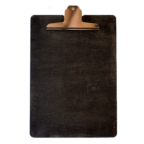 černá podložka s klipem clipboard